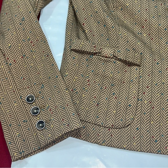 CAbi Penny Herringbone SPECKLED JACKET Button Blazer 3170 Bow pockets Round Neck - Picture 11 of 16